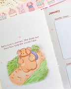 Undated All-In-One Kawaii Pink Bear Notebook & Planner