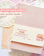 Undated All-In-One Kawaii Pink Bear Notebook & Planner