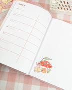 Undated All-In-One Kawaii Pink Bear Notebook & Planner