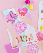 Disco Party Pink Sticker Sheet