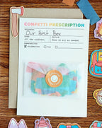 Konfetti-Feier-Rezept-Gruß-Karte