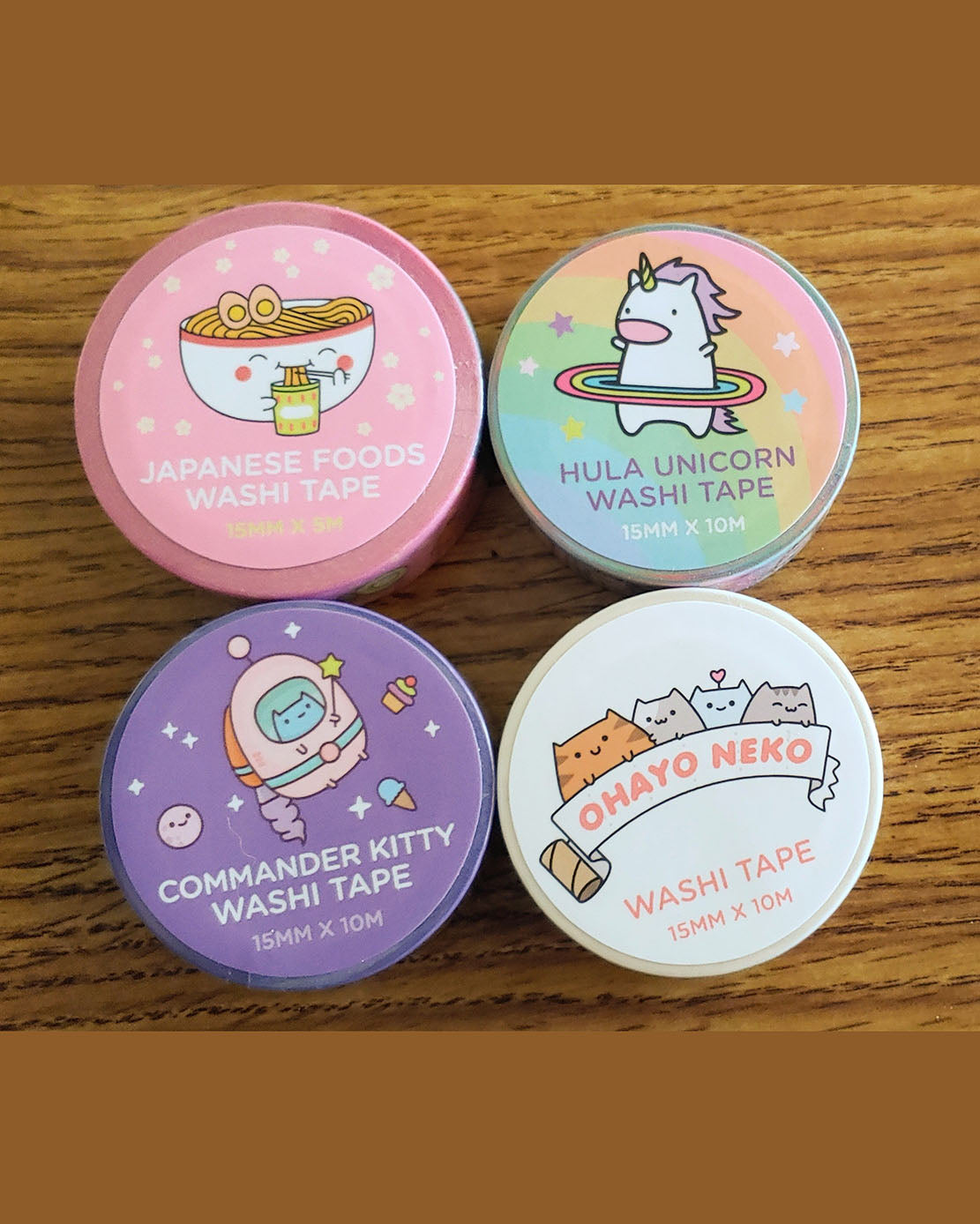 Lebendiges Commander Kitty im Weltraum Kawaii Washi Tape