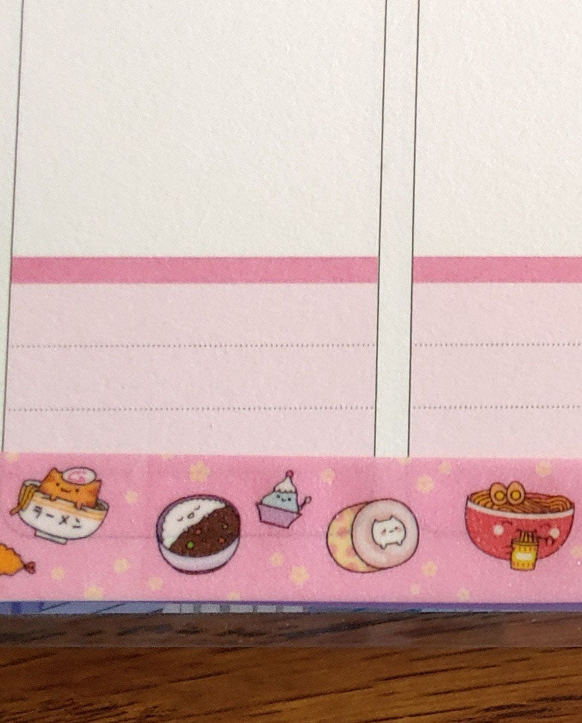Rosa Kawaii Japanische Lebensmittel Glitter Washi Tape