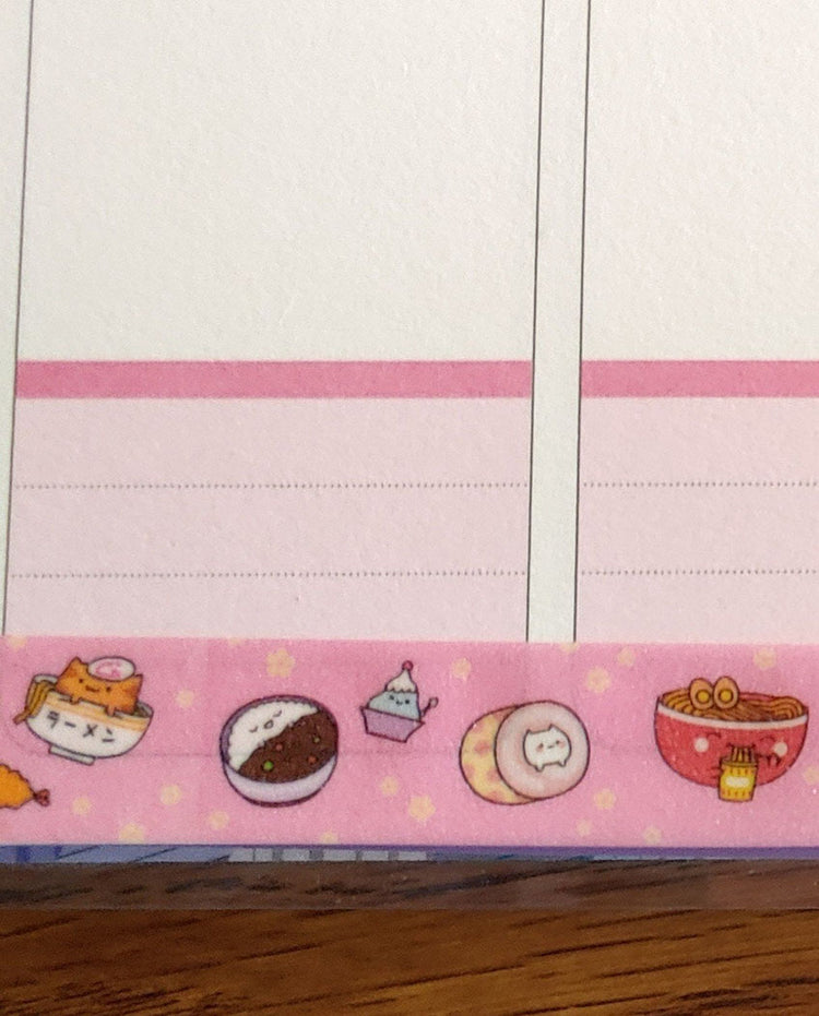 Pink Kawaii Japanese Foods Glitter Washi Tape