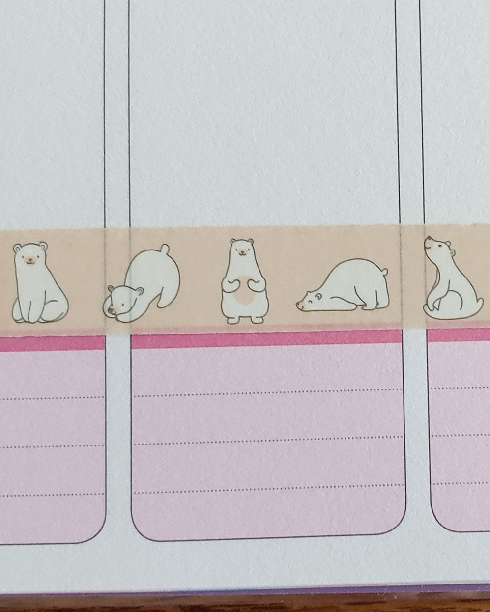 Süßes und schönes Eisbär-Washi-Klebeband – 15 mm x 10 m