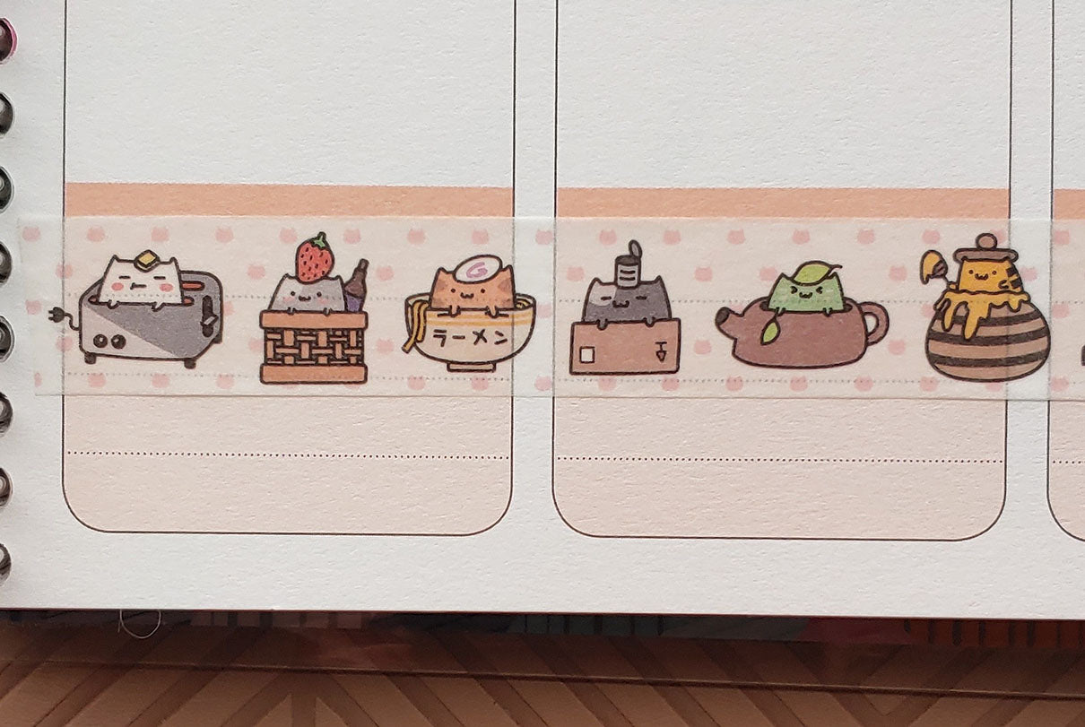 Ohayo Neko Kawaii Kitty Katze Washi Tape