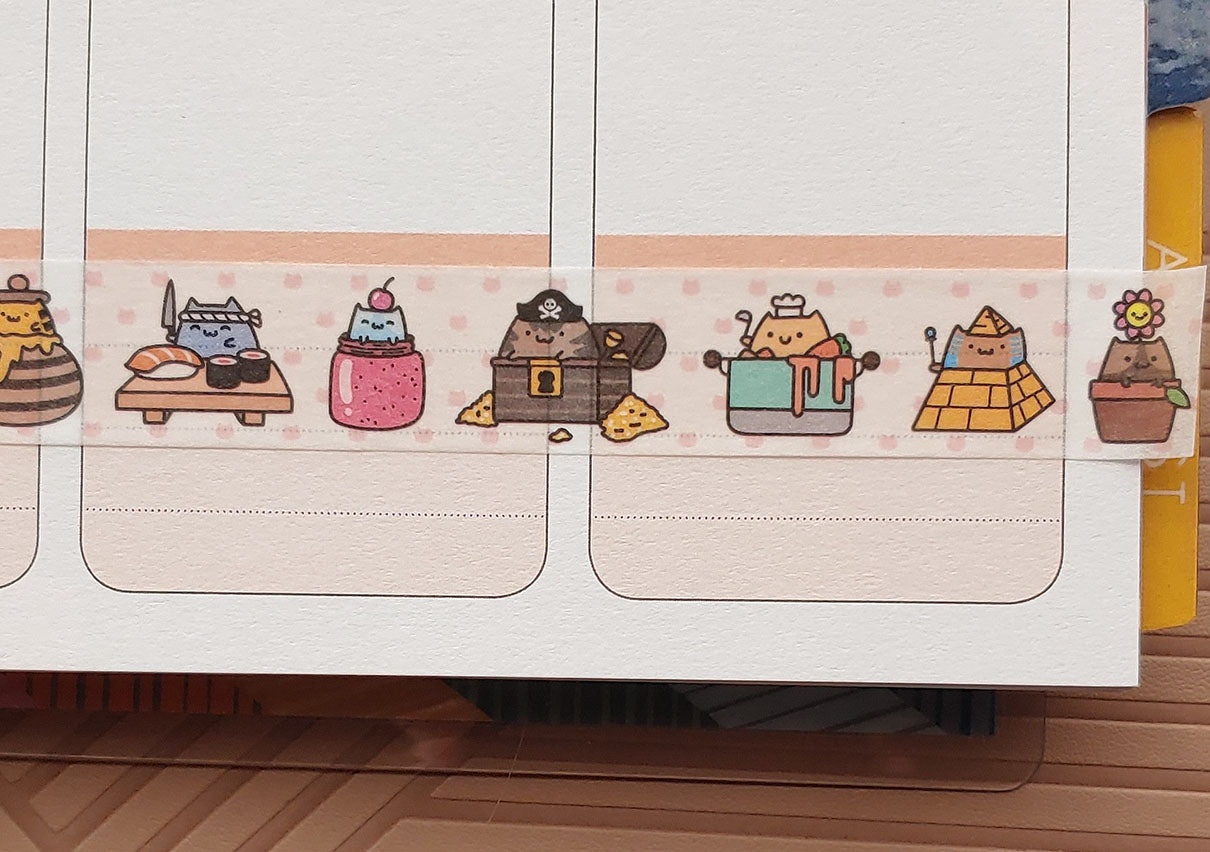 Ohayo Neko Kawaii Kitty Katze Washi Tape