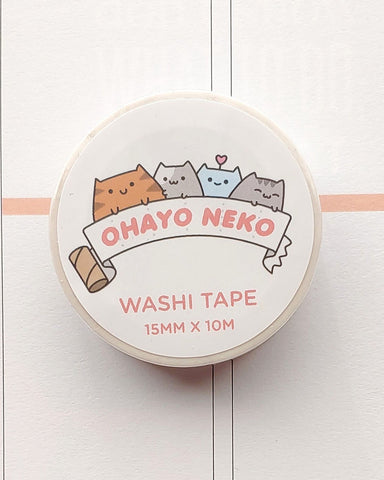Ohayo Neko Kawaii Kitty Katze Washi Tape