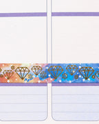 Wunderschönes Nebula Washi Tape mit goldfarbenen Foliendiamant-Aufdrucken