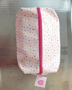 Tiny Hearts Doppelgangers White Toiletry & Cosmetic Travel Bag