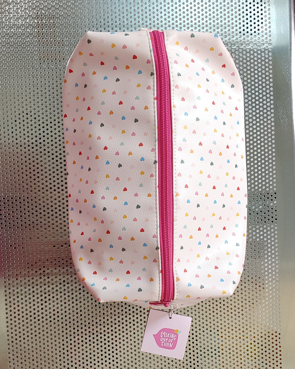 Tiny Hearts Doppelgangers Weiße Kultur- und Kosmetik-Reisetasche