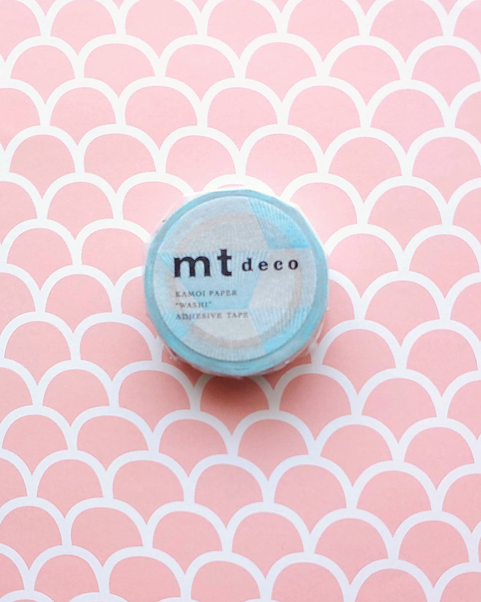 Line Gradation Silbernes und blaues Washi Tape