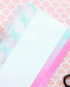 Line Gradation Silver and Blue Washi Tape