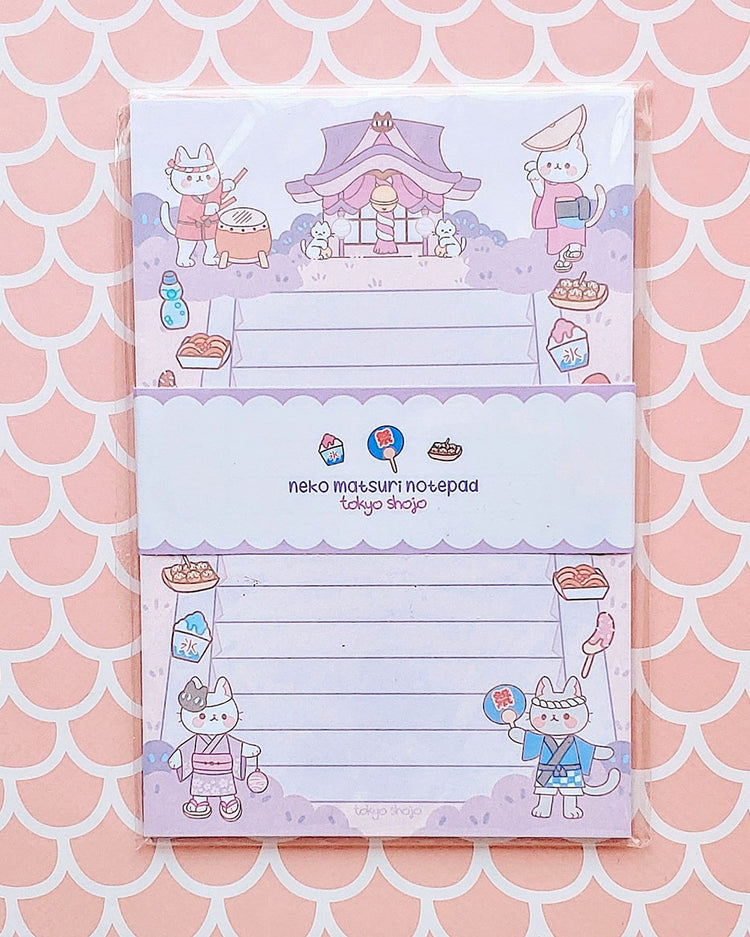 Neko Matsuri Kawaii Kitty Cat Notepad 4"x6"