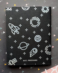 Black & Silver-toned "Planet Out" Notebook