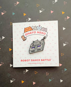 Game Console Cartridge Kitty Gray Enamel Pin