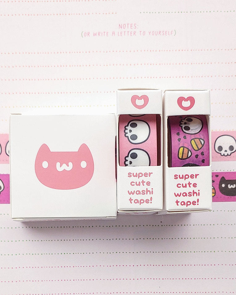 Spoopy Lila Halloween Kawaii Washi Tape - 15mm