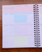 Pastel Rainbow Undated Perpetual Year Goal & Weekly Planner