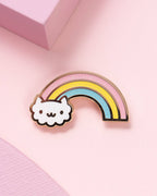 Cloud Kawaii Kitten Cat Rainbow Hard Enamel Pin