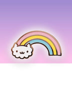 Cloud Kawaii Kitten Cat Rainbow Hard Enamel Pin