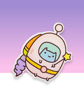 Commander Kitty Kawaii Katze Raumanzug Vinyl-Aufkleber