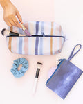 Striped Free Spirit "Doppelganger" Cosmetic Travel Bag