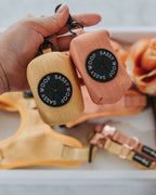 Soporte para bolsa de excrementos de perro naranja de sidra de manzana - 3" x 2.5" x 2"