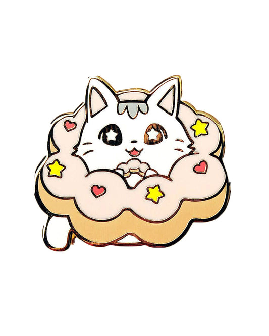 Mochi Pon De Ring Kawaii Donut Kitty Cat Hard Enamel Pin