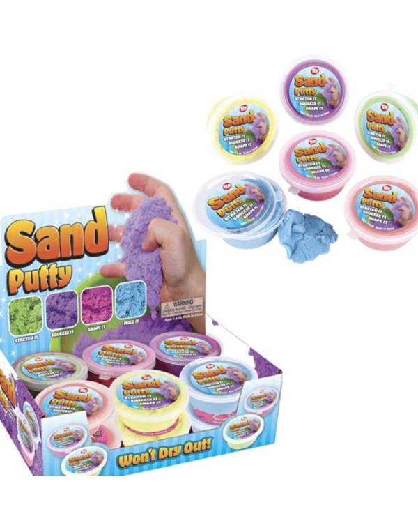 Brightly Colored Sand Putty 2.75oz - Six Colors