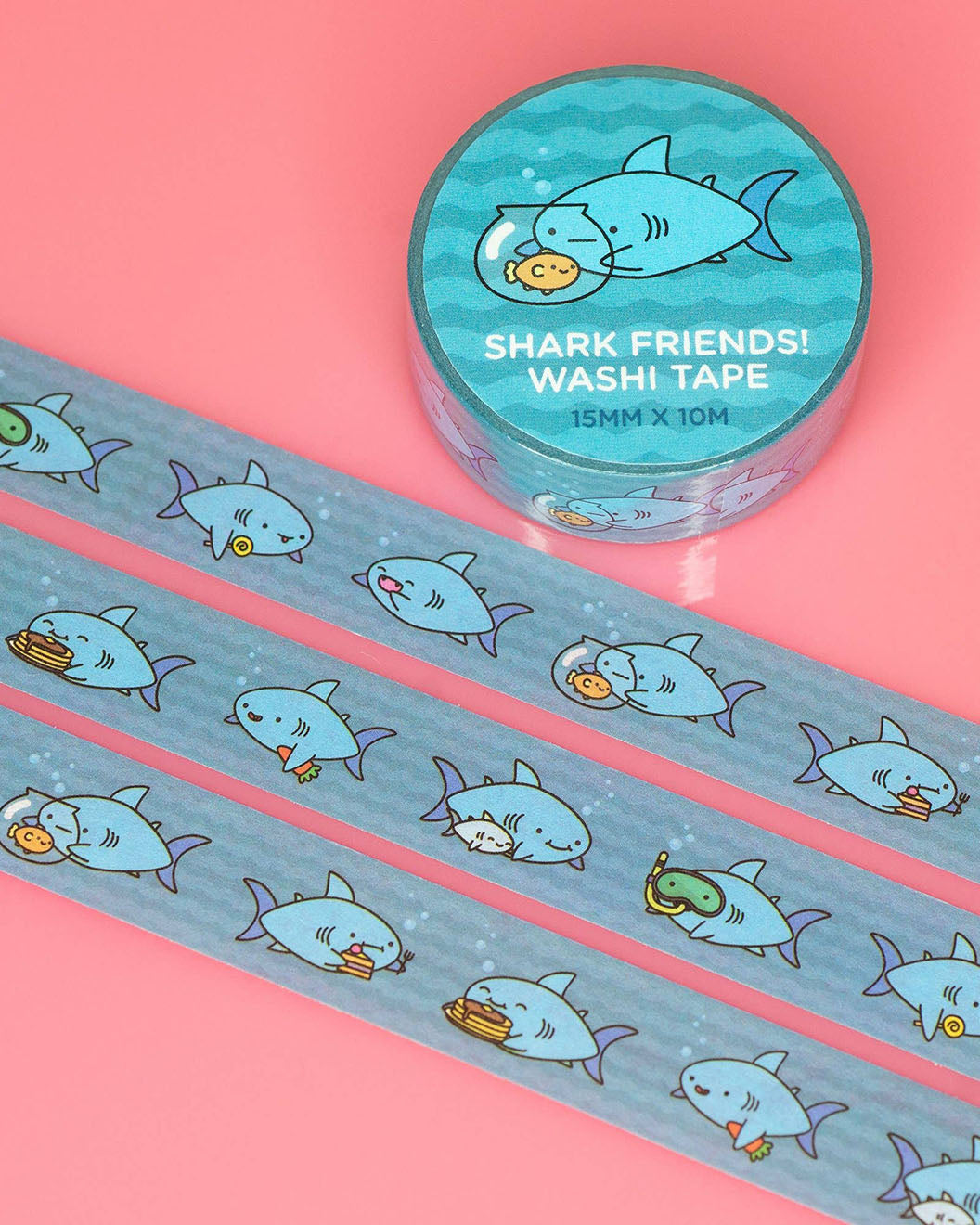 Shark Friends Kawaii Ocean Washi Tape