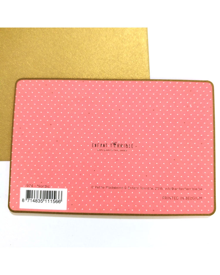 Pink- und goldfarbene "Hello Gorgeous"-Grußkarte