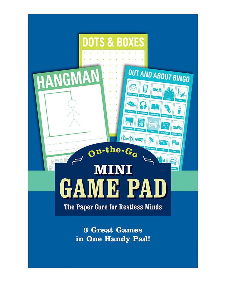 Mini Travel Game Pad - Hangman, Bingo, Dots & Boxes