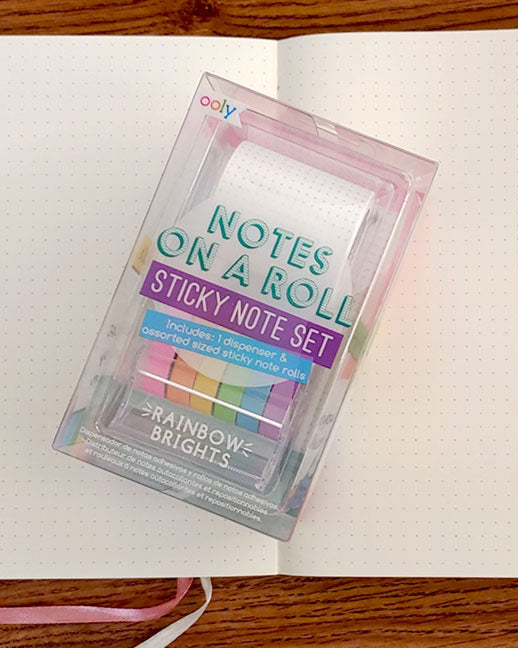 Notes on a Roll Sticky Notes Set - Rainbow Brights