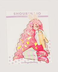 Pastel Holographic & Sparkly Usagi "Cute Cuties" Full Body Vinyl Sticker - 3"