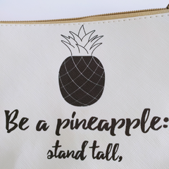Black and White Pineapple Cosmetic Travel Bag