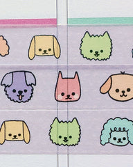 Rainbow Dog Friends Kawaii Washi Tape