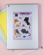 Chibi Cats Vinyl Sticker Sheet