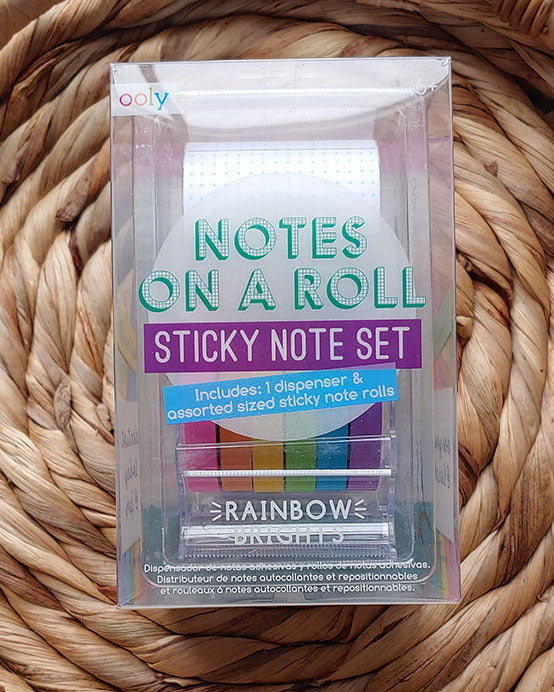 Notes on a Roll Sticky Notes Set - Rainbow Brights