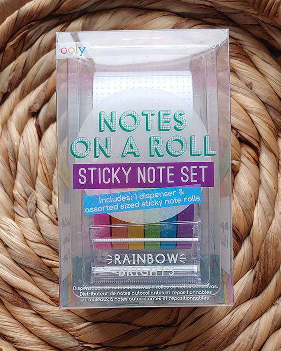Notes on a Roll Sticky Notes Set - Rainbow Brights